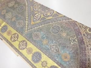 アンティーク　螺鈿花に抽象模様袋帯（材料）